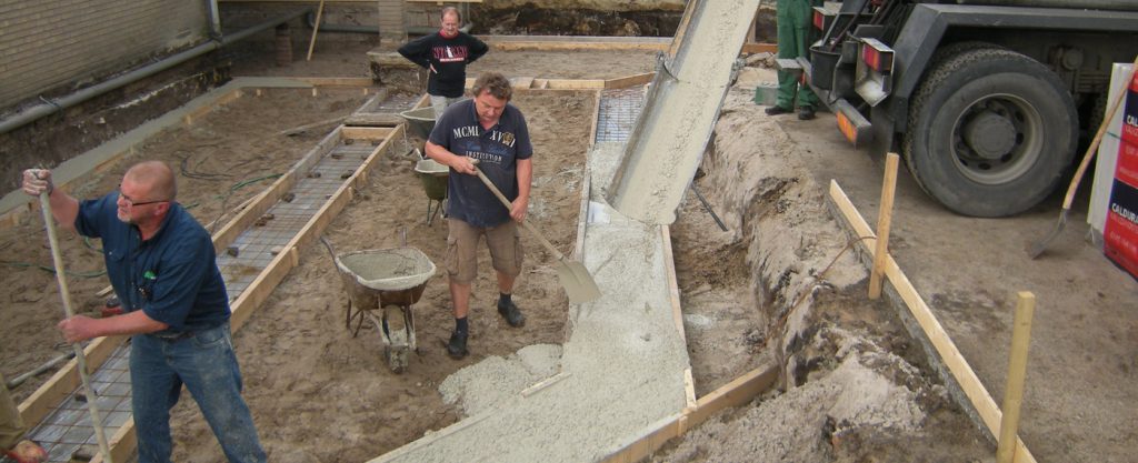 betonvloer storten op zand