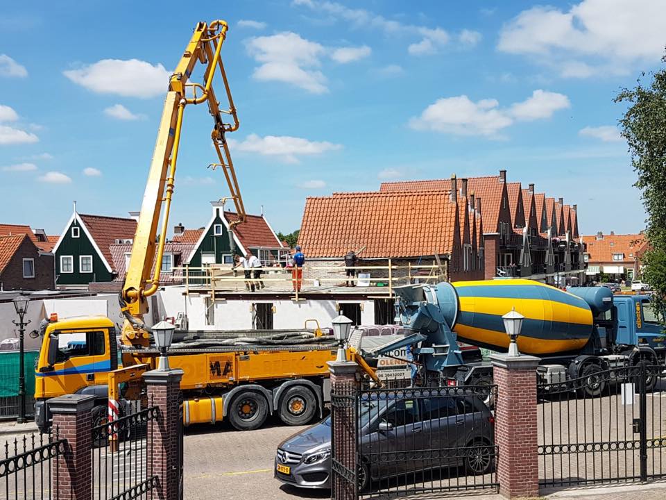 beton storten lastig bereikbare plek