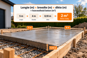 hoeveelheid beton berekenen